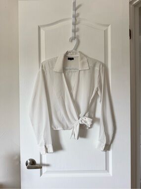 Lucca chiffon tie blouse